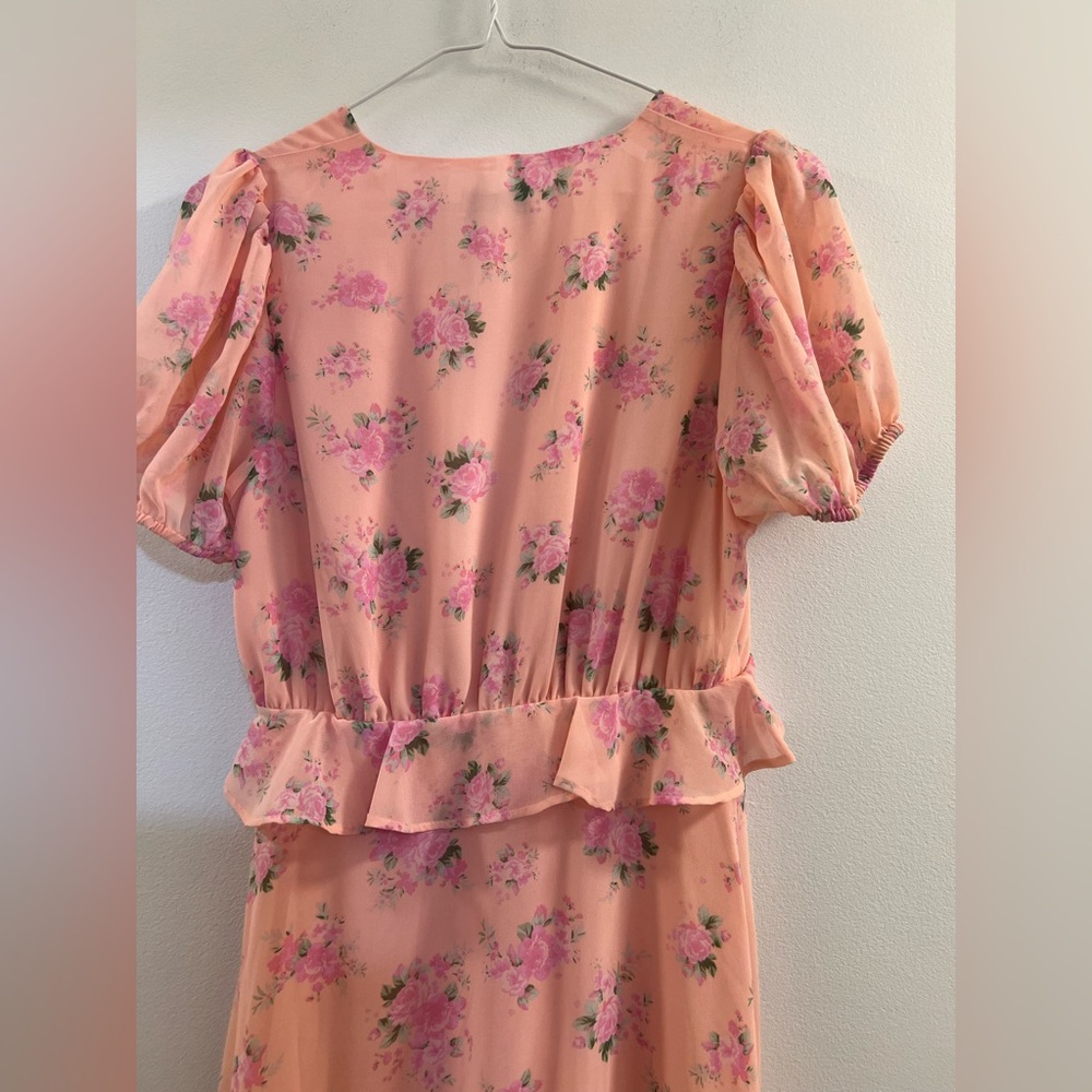 NWT Love Shack Fancy  Fleur Pink Floral Dress Women's Size 4 - Picture 15 of 16